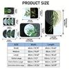 Modern Green Leaves Flowers Floor Mat Flannel Door Mat Non-Slip Bedroom Living Room Home Decor