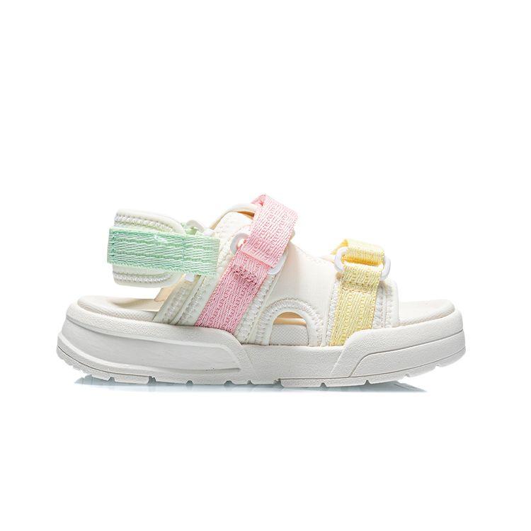 Li Ning Kids Coca Sports Sandals Kids Sandals White Yellow Pink YKKR008-4