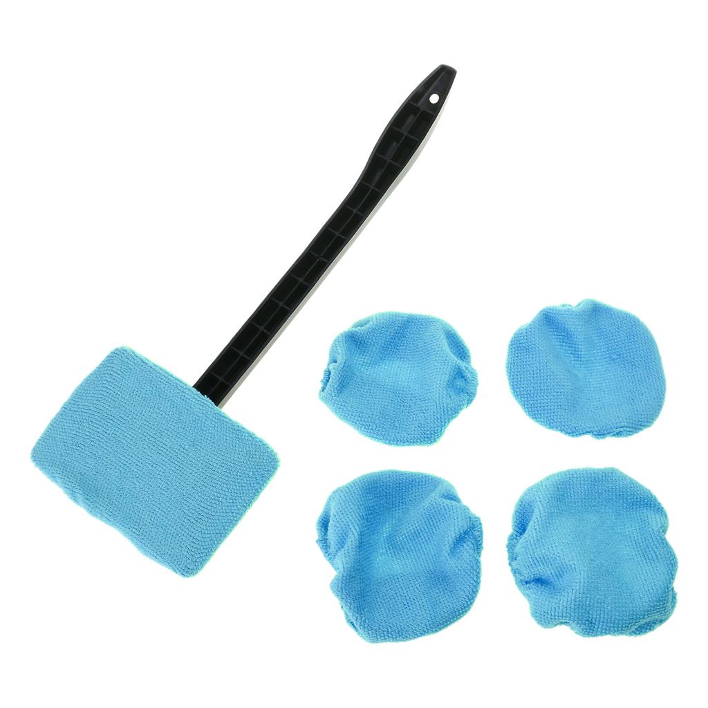 Car Window Cleaner Brush Kit Windshield Cleaning Wash Tool Inside Interior Auto Glass Wiper with Long Handle
