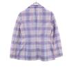 Неношеный JIL SANDER сделано в Италии Клетчатый приталенный пиджак 36 Фиолетовый Женский Б/У