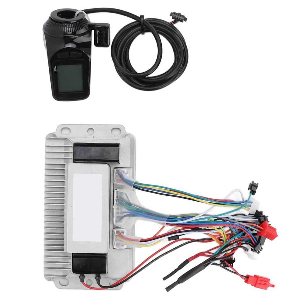 Контроллер бесщеточного двигателя 48 В 60 В 1000 Вт с ЖК-дисплеем, 3-режимный комплект синусоидального контроллера для