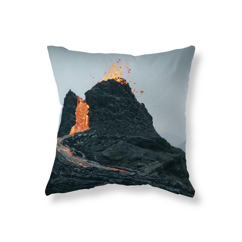 Наволочка с извержением вулкана, молнией и пейзажем, декоративная наволочка для дивана, наволочка на подушку для стула, домашний декор для комнаты
