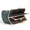 New Fashion Women Wallet Genuine Leather Coin Purse Female Coin Wallet  Lady Change Handbag Metal Bar Opening Wallet