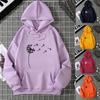 Women's Fleece Sweater Plant Print Kangaroo Pocket Drawstring Print Hoodie