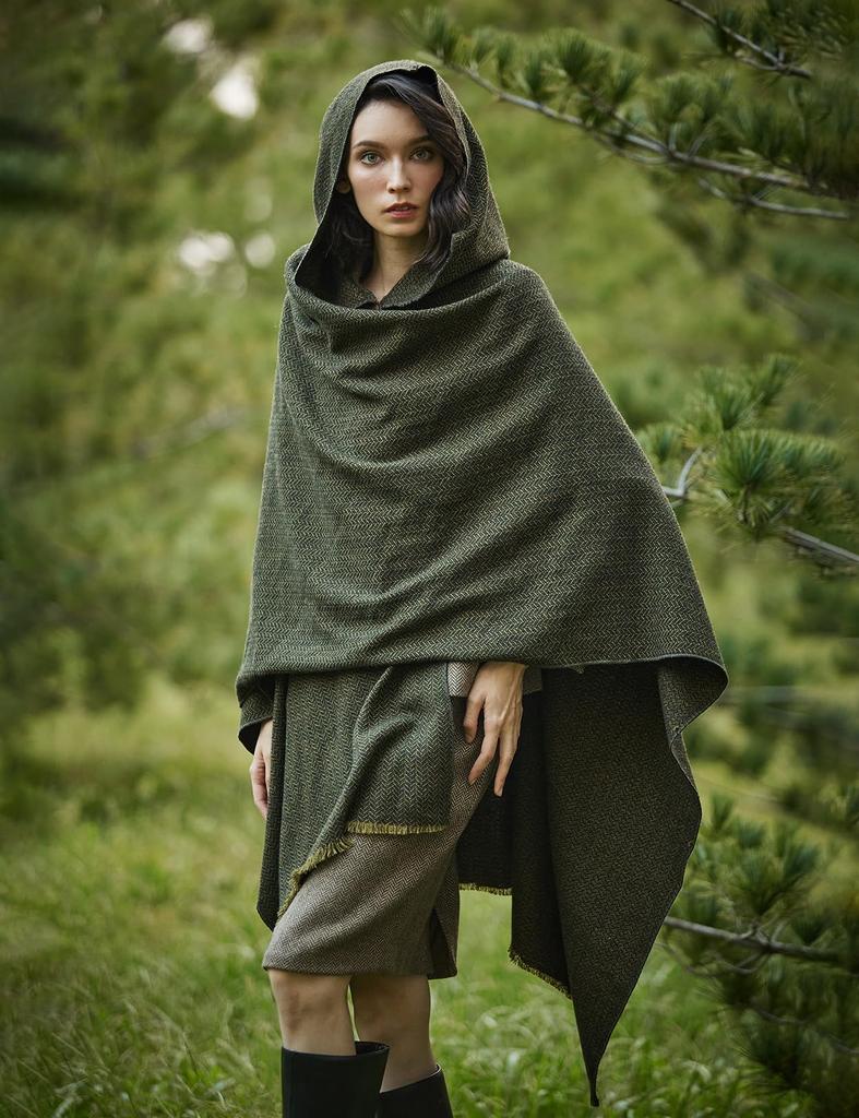 BEAUTELICATE Плащ-пончо с капюшоном до колена на каждый день для косплея, женский, большой, длинный, накидка, плащ, защита, унисекс, для использования,