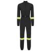 Complete Firefighter Outfit for Women S-3XL: Long Sleeve Belted Romper with Stand Collar, Halloween & Club Party Costume