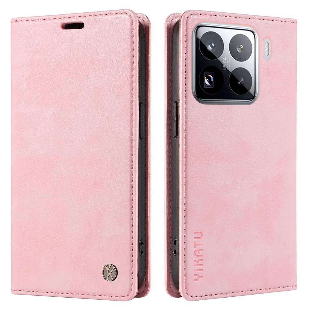 YIKATU YK-006 For Xiaomi 15 Pro Case Magnetic Closure Leather Phone Cover Litchi Texture
