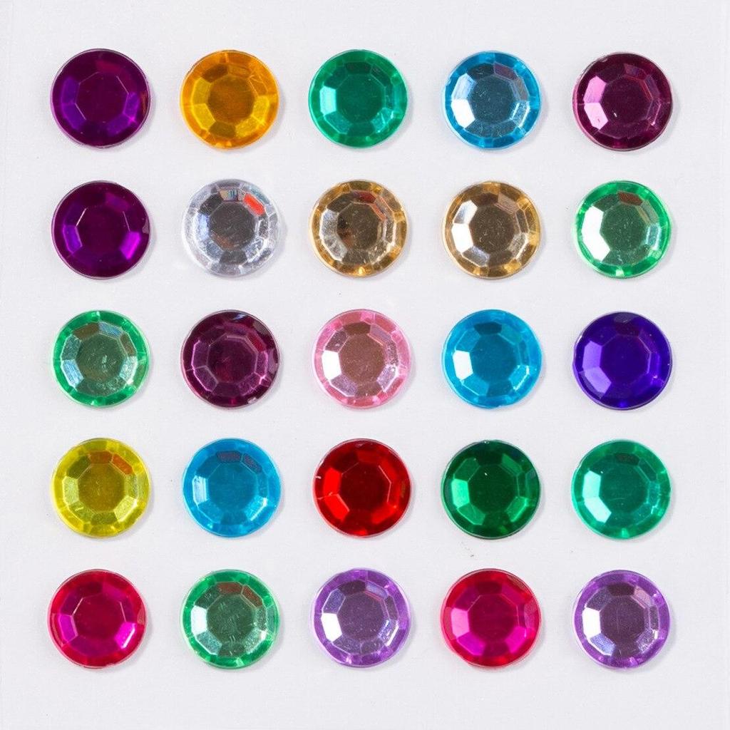 Colored Self-adhesive Rhinestones Sticker Children's Stage Show DIY Face Eye Decoration Acrylic Crystal Diamond Tattoo Sticker