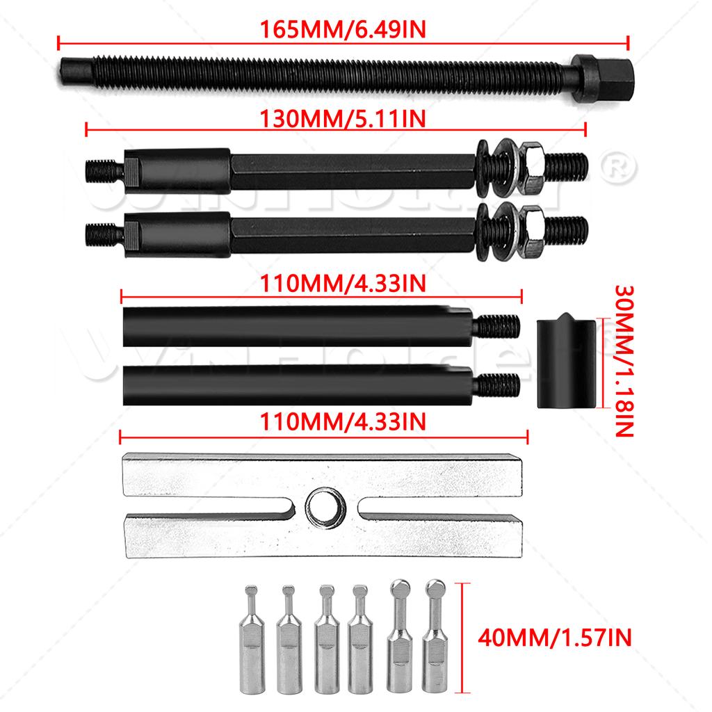 13Pcs/Set Embedded Bearing Removal Tool Small Insert Bearing Puller Special Disassembly Tool for 6004-6010 6201-6206 6300-6302