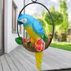 Creative Resin Parrot Hang On Tree Outdoor Garden Decoration Statue Animal Sculpture For Home Office Room Garden Decor Ornament