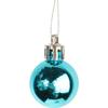 Set of 16 Christmas Pendants - Bells, Pine Cones, Christmas Trees, Baubles in Turquoise and Silver
