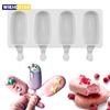 Silicone Ice Cream Mold Magnum Silicone Mold DIY Fruit Juice Ice Pop Cube Maker Tray Popsicle Mould