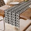 Zhinianhua Cotton Linen Tassel Table Runner