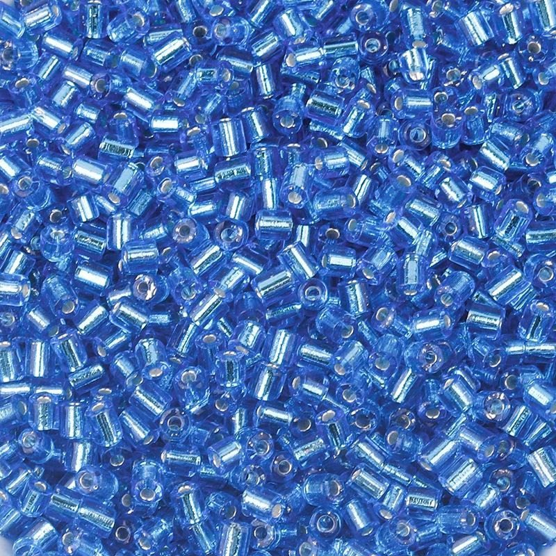 Silver-Plated 2.5mm Colored Glass Seed Beads for DIY Bracelets and Beading Projects