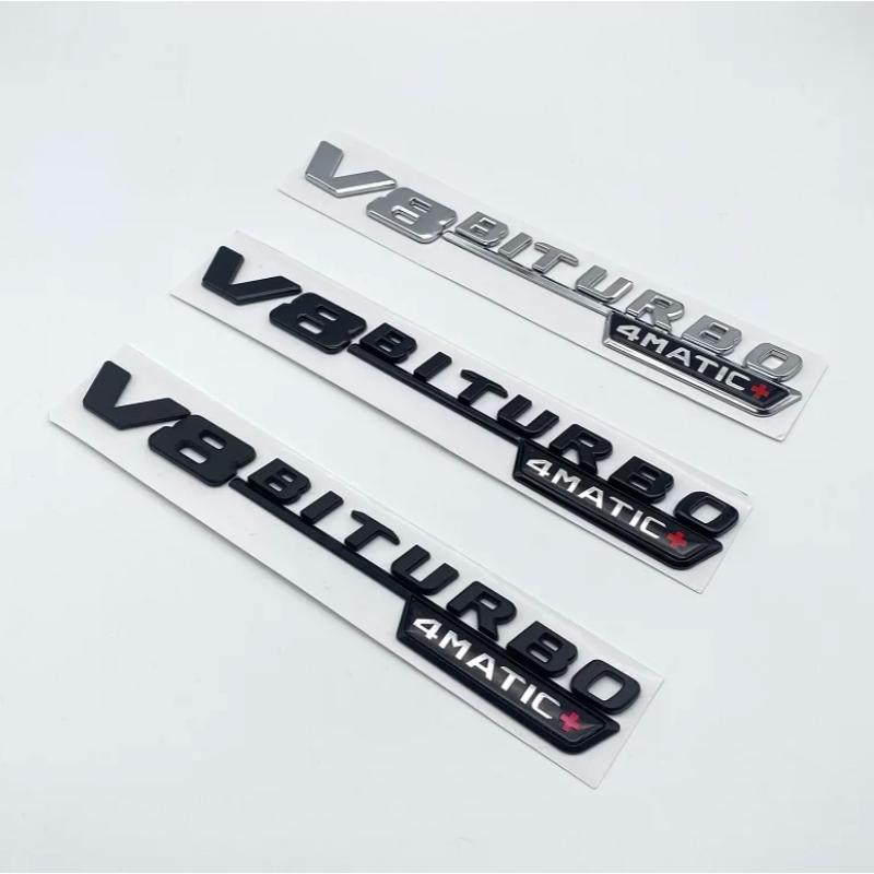 3D Letters S63 S65 V12 Biturbo V8Biturbo 4matic+ ABS Emblem for Mercedes Benz W222 W223 Car Fender Trunk Logo Sticker AU1
