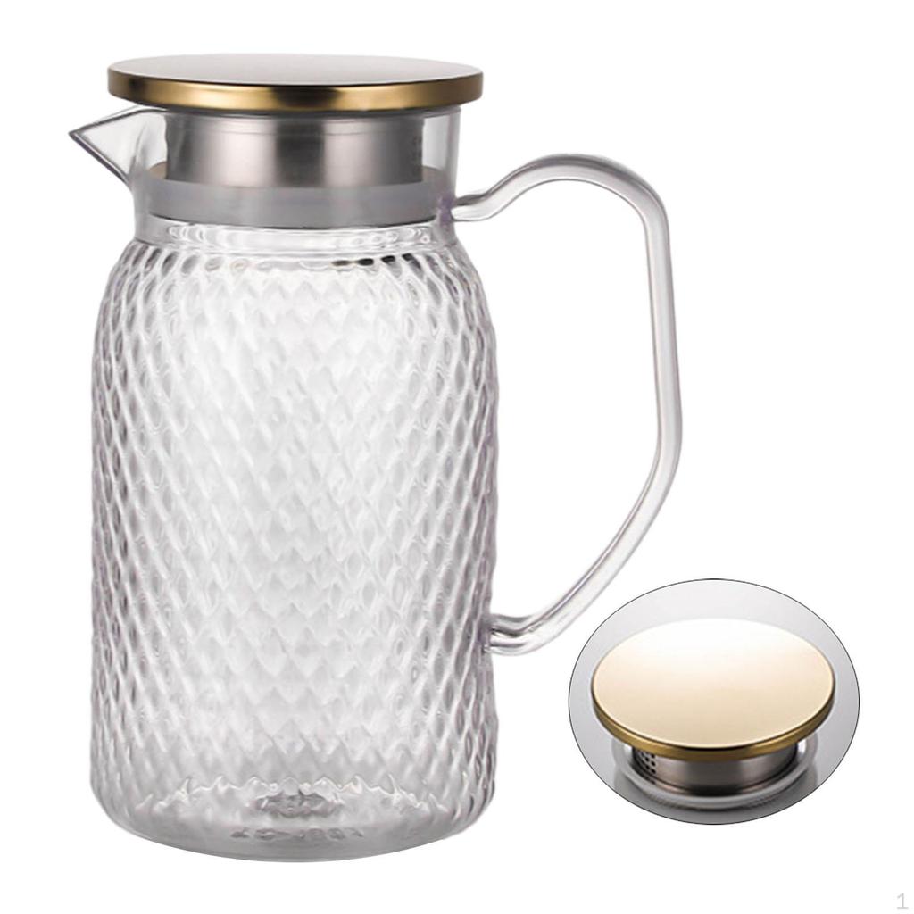 Кувшин для напитков, холодный графин с ручкой, прозрачное кафе для послеобеденного чая