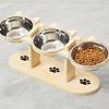 Cat Bowls Elevated Dish Pet Food Bowls For Food And Water Kitten Indoor Cats Cat Bowls With Stand Cat Dining Table Dish