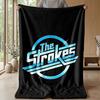 The Strokes DecalPrinted Flannel Blanket Cozy Skin-Friendly Warm Throw for Couch Bed Indoor Daily Use