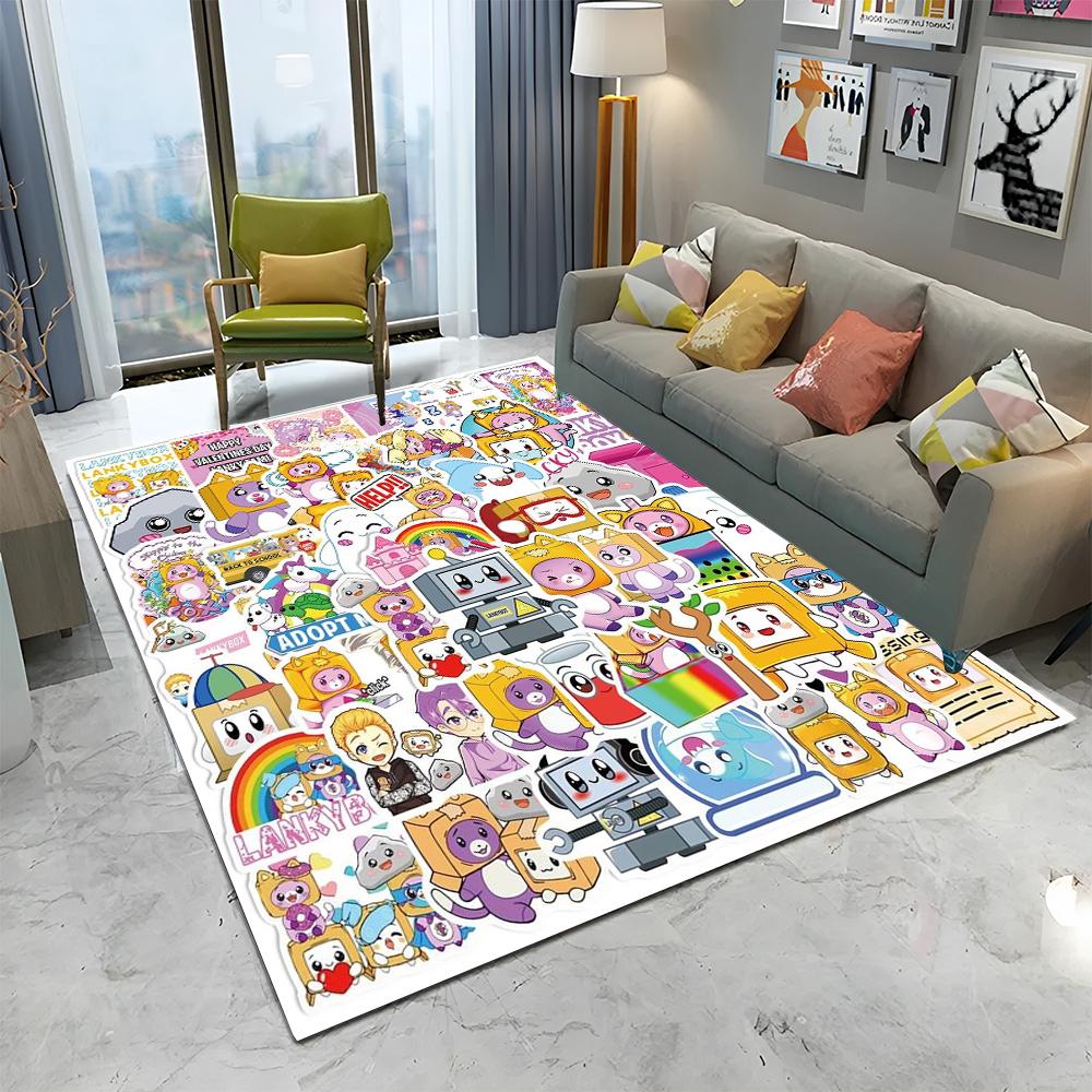 Счастливый Фокси Бокси и Роки Ланкибокс Ковер-ковер для дома, гостиной, спальни, дивана, придверный коврик, декор, детский ковер, нескользящий коврик для пола