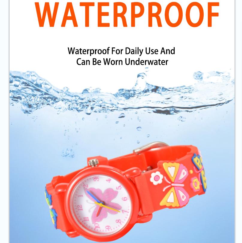 UTHAI CQ188 Fashion kids watch cartoon series butterfly 3D cartoon strap quartz watch anime clock gift Watch for children