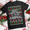Рождественская футболка «Ты грязное животное» Смешная уродливая мужская и женская футболка #MC