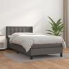 3130749 vidaXL Divan Bed with Mattress Grey 80x200 Cm Faux Leather