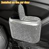 Автомобильный мусорный бак Diamond Crystal, ящик для хранения автопринадлежностей, захват для мусора, блестящие аксессуары для салона автомобиля, квадратный двойной мусорный бак