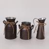 Balcony Flower Pot Vintage Iron Flower Pot Iron Sheet Metal Flower Vase Portable Garden Bucket