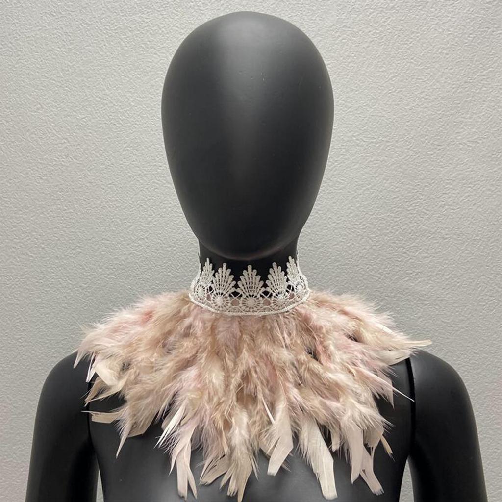 Готический Шарф с Перьями Сценический Макияж Карнавальный Костюм Аксессуары