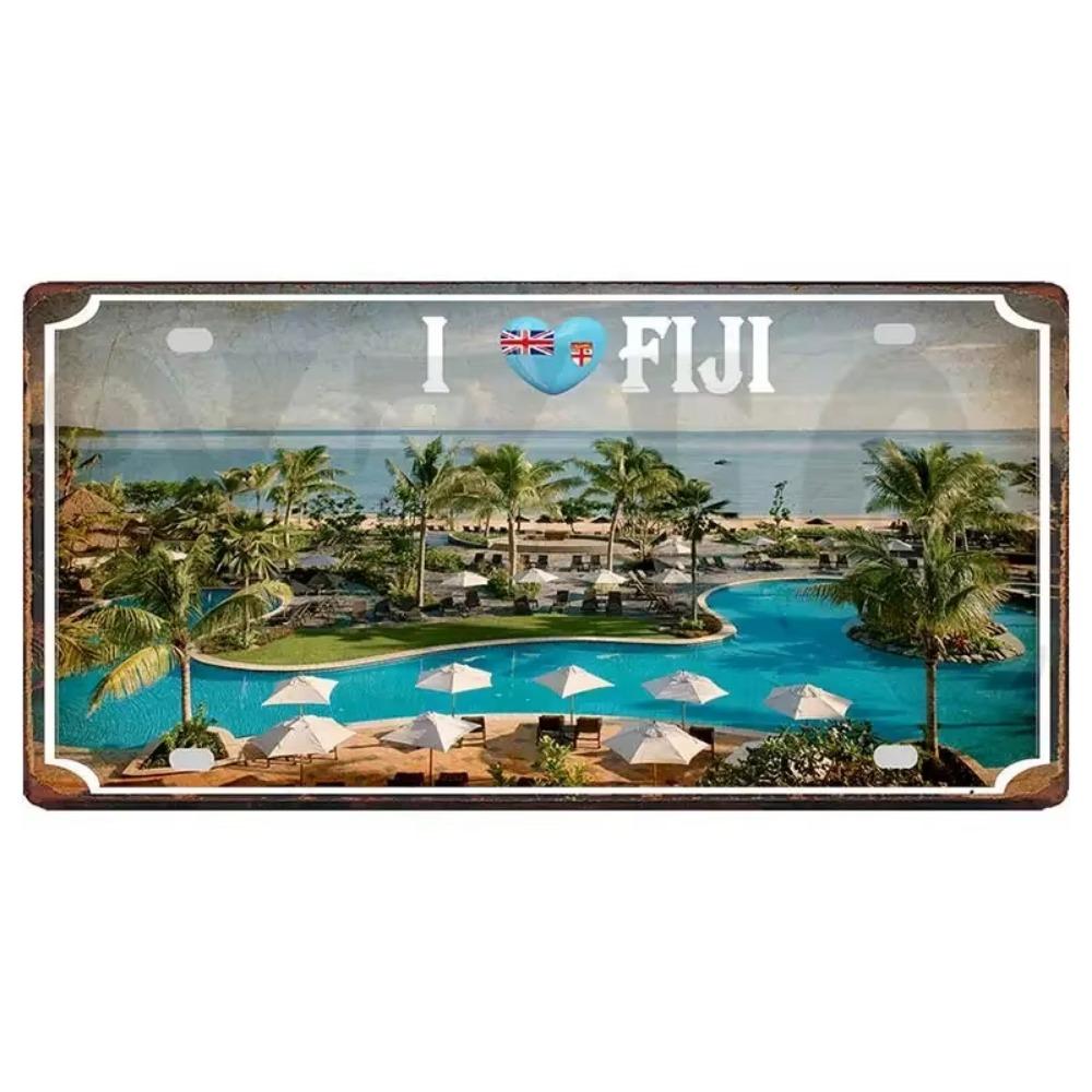 Flag Metal Retro Signs with Aesthetic Appeal Ideal Travel Souvenirs To Beautify Wall Decoration In Home Showcasing Vintage Style