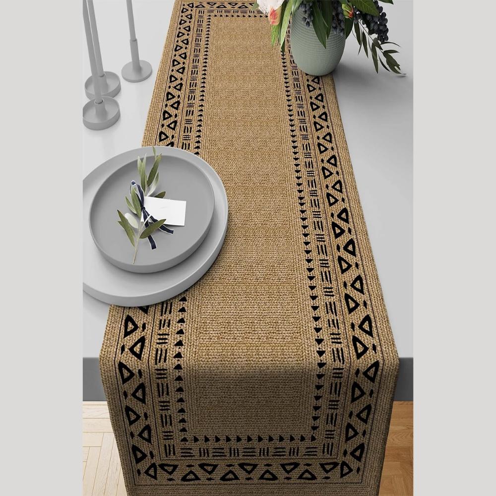 40x140 см Замшевая тканая ткань премиум-класса, устойчивая к пятнам, скатерть с цифровой печатью Runner VHR-15