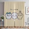 Шторы Chiikawas Partition Home Interior Curtains для гостиной, гостиной, украшения на Хэллоуин, тюлевые шторы для спальни и кухни.