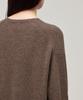 MUSINSA STANDARD WOMAN Women'S Lambswool Ribbed V-Neck Knit [Heather Brown]