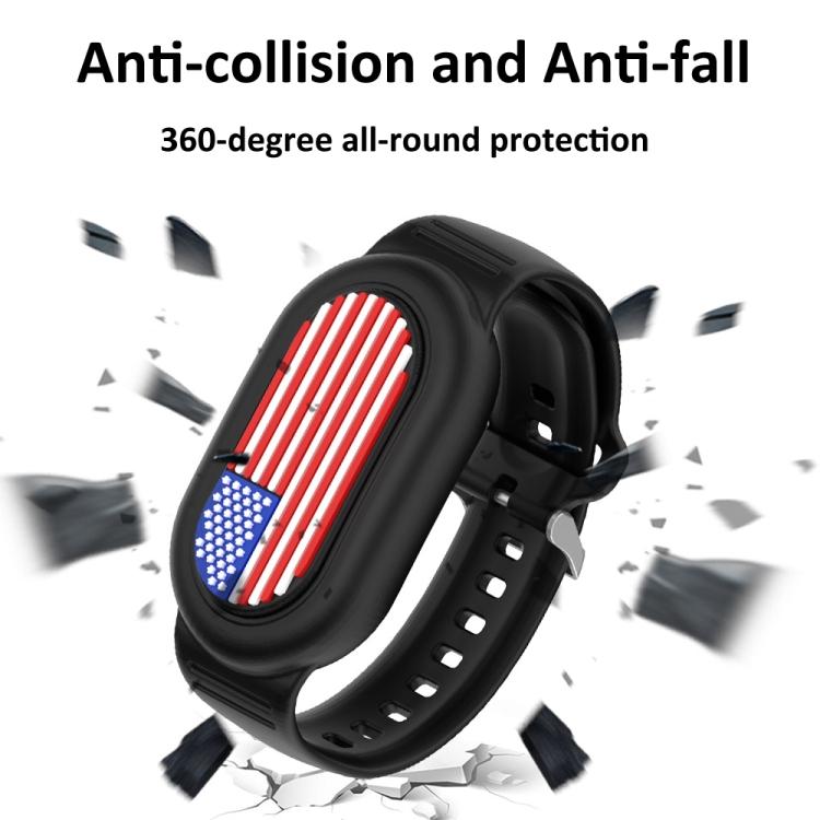 Waterproof Silicone Wristband Bracelet Anti‑Lost Protective Cover For Samsung Galaxy SmartTag 2 Tracker