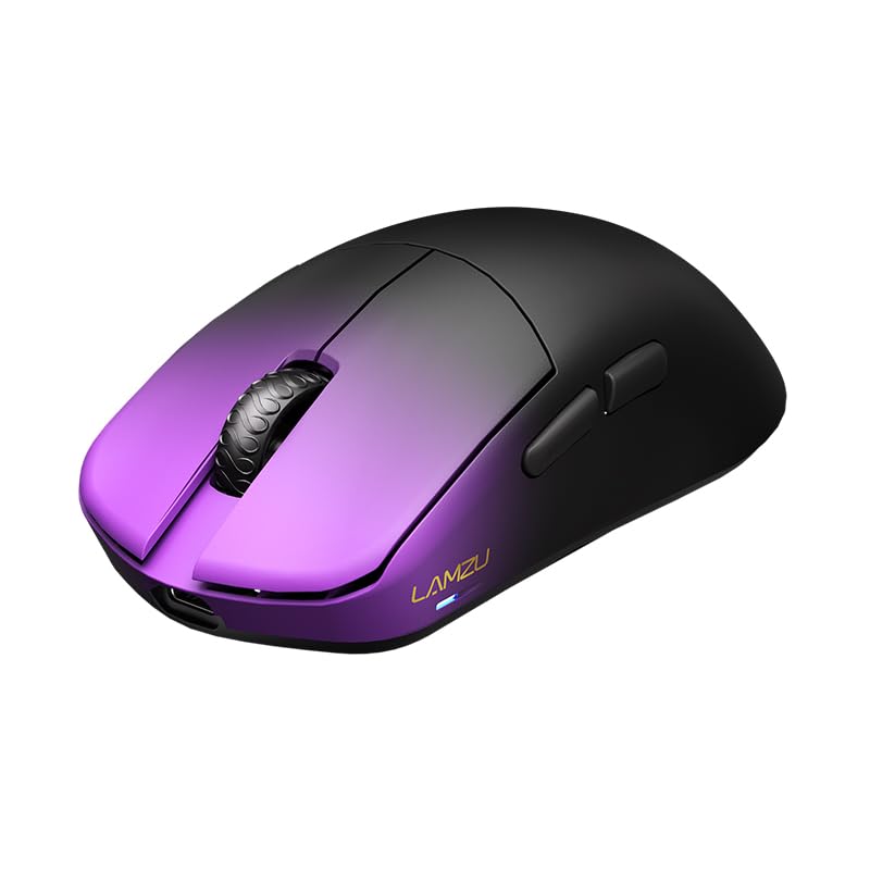 Игровая мышь Lamzu MAYA X Purple Shadow включает 1 дополнительный комплект 8K и гарантию от авторизованного японского дистрибьютора (Эксклюзив Амазонки) - Подошвы, Донгл,