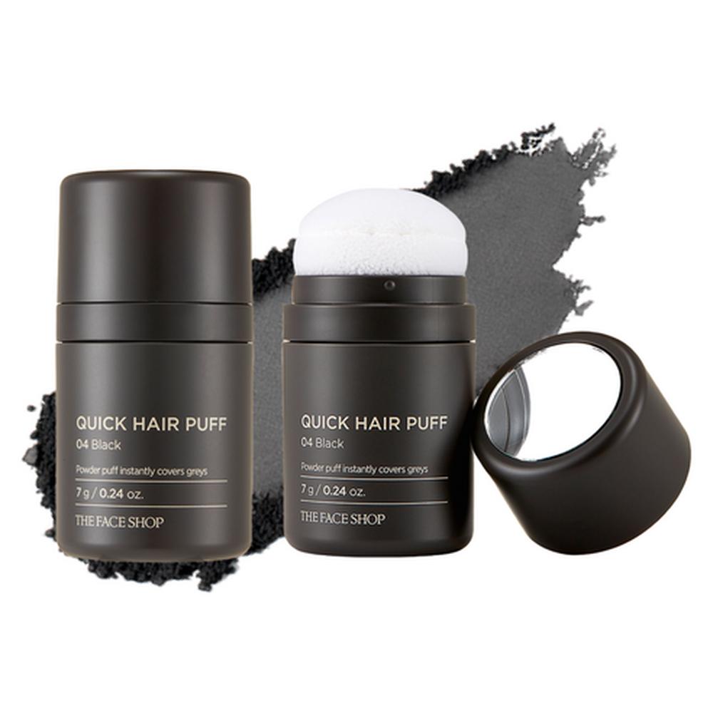 THE FACE SHOP Quick Hair Puff 7g 04 Black - Hairline Cover, Korean