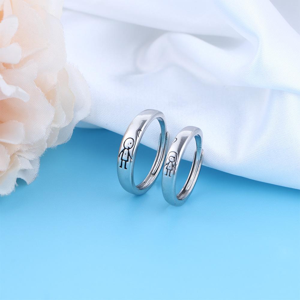 Подарок на День святого Валентина для пар, мальчиков и девочек, модные ювелирные изделия, обручальные кольца, кольца на пальцы, открытые кольца