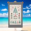 Christmas Printed Beach Towel Soft Quick Dry For Indoor Outdoor Home Use Holiday Gift