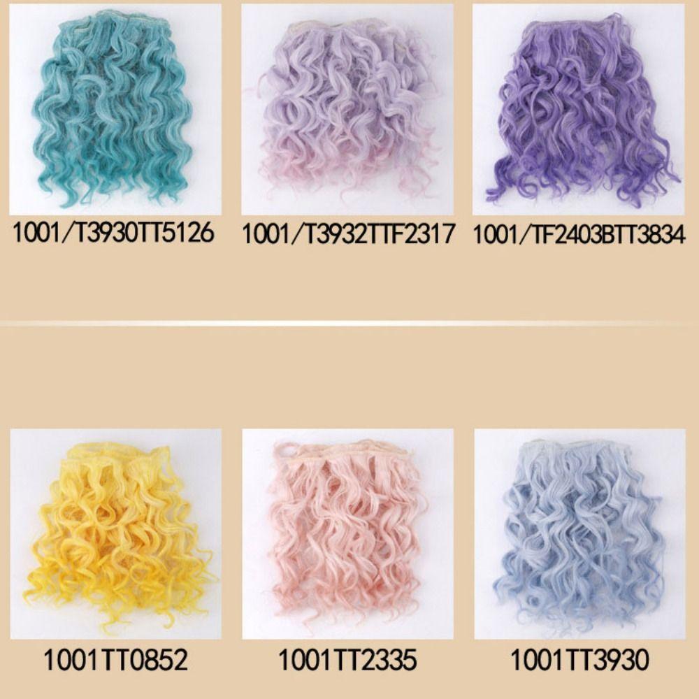 Высокотемпературная проволока DIY Кудрявые Короткие Волосы Кудрявые Имитация Локон Кукла Кудрявые Волосы Натуральные Термостойкие Волосы Куклы Парик DIY Набор