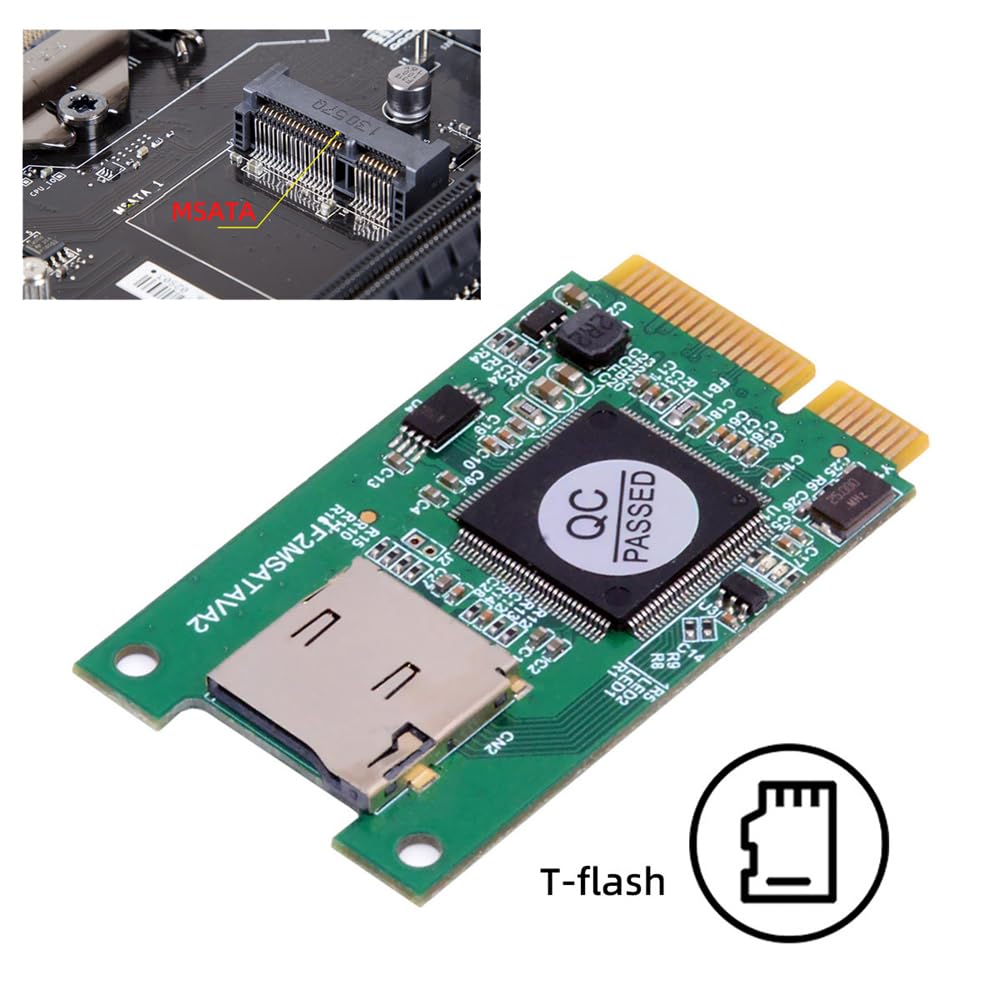 NFHK 30x50mm MSATA to MicroSD T-Flash TF Card Rear Adapter for Industrial Mobile SSDs, Embedded Type, NF-EP-041-3050MM