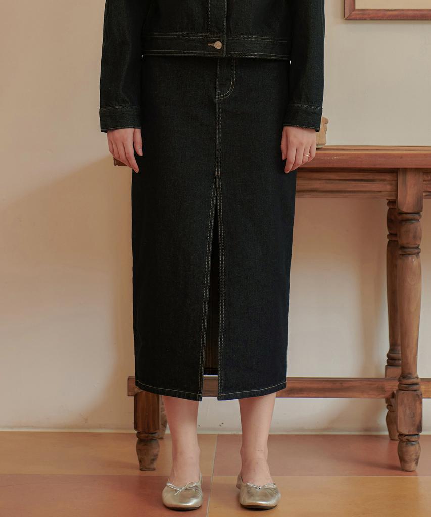 Pandora Fit [Skirt] Arthur Stitch Denim Skirt