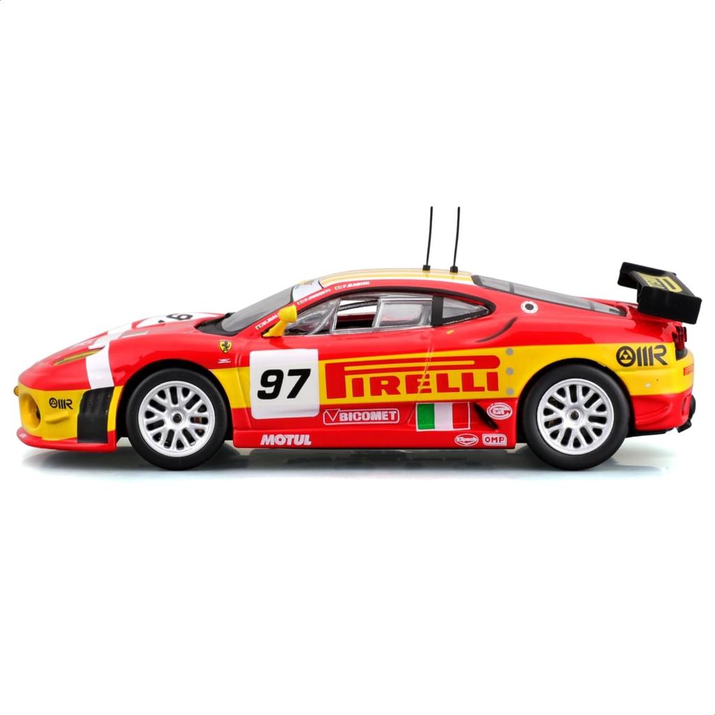 Bburago Scale Ferrari F430 GTC 2008 Race Sports Car Diecast Model Car Finished Product 1/43 #97 Red/Yellow / 18-36303