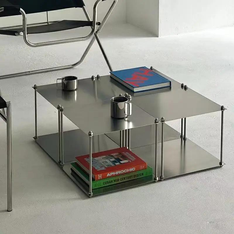 Минималистичная полка Bauhaus из нержавеющей стали Стеллаж для хранения в гостиной Высококачественные кухонные органайзеры Настенные полки Дом и сад Стол