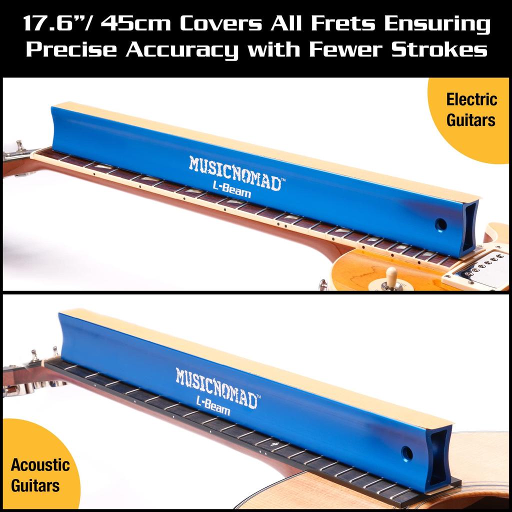 MUSICNOMAD Fret Leveling and Fingerboard Leveling MN811 Tool, 17.6" (45cm) L-Beam,