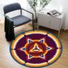 Room Floor Yoga Mat Carpet Ethnic Wind Round Carpet Living Room Decoration Home Children's Mat Kitchen Bathroom Anti-slip Mat
