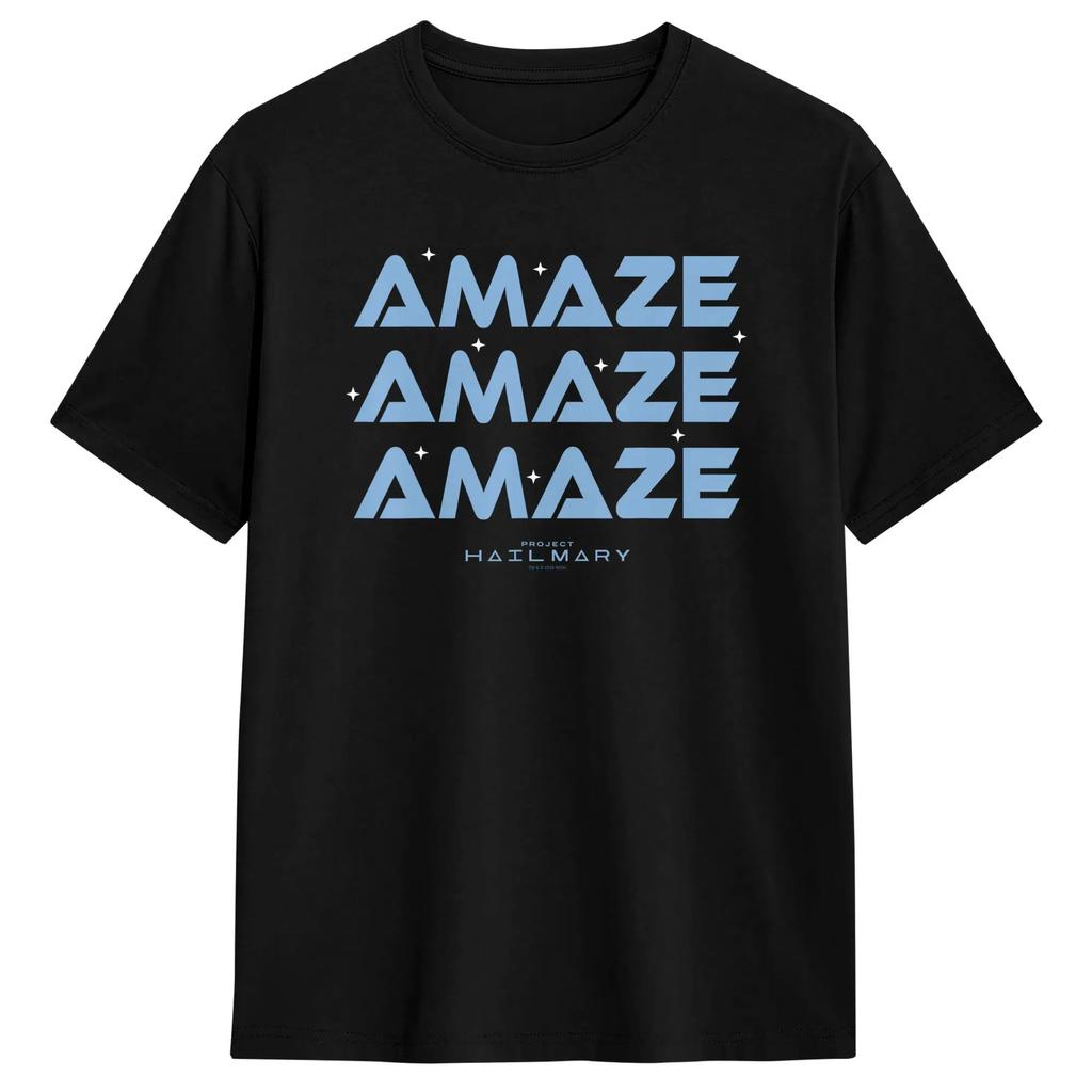Project Hail Mary Amaze Repeat Typography Poster T Shirt Summer Cotton T Shirts Fashion Casual Tshirt Short Sleeve Vintage Tees