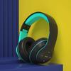 1 Set Wireless Headset Bluetooth-compatible 5.1 Heavy Bass Ergonomics Design Stereo Surround Clashing Color