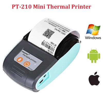 PT-210 Портативный термопринтер чеков 58 мм Bluetooth POS Мобильный принтер Принтеры для печати счетов для розничных магазинов и ресторанов