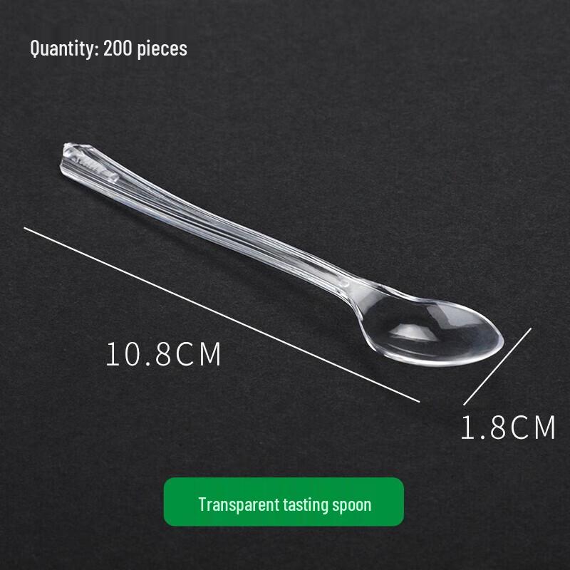 Disposable Transparent Plastic Tasting Spoons