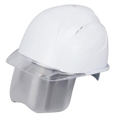 Шлем TOYO Shield со встроенным козырьком, Белый, Прозрачный козырек, Нет. 398F-C-C